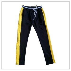 Dynamic Black and Yellow Men's Joggers